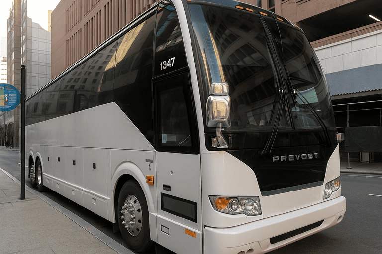 a Charter Bus Rental Wayne coach bus