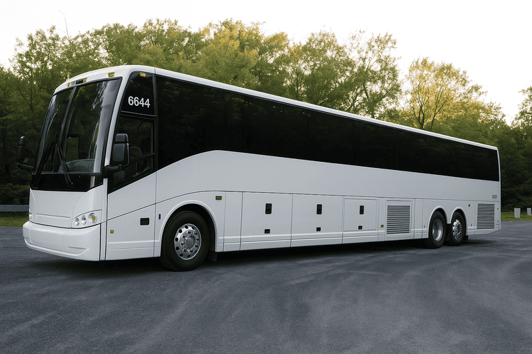 exterior of Charter Bus Rental Wayne coach bus