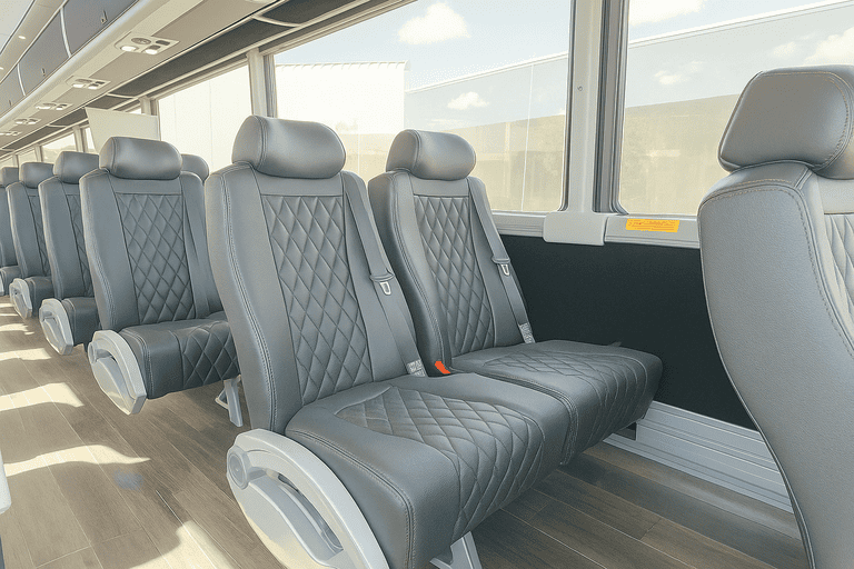 interior of Charter Bus Rental Wayne charter bus